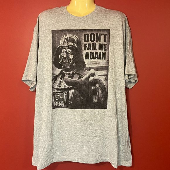 Fifth Sun Other - Star Wars Men's Darth Vader Don't Fail Me Again Grey T-shirt - Size XXL - NWT